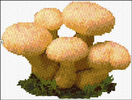 Honey Mushrooms free cross-stitch pattern