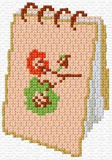 List Pad free cross-stitch pattern