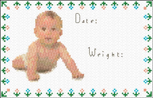 Newborn free cross-stitch pattern