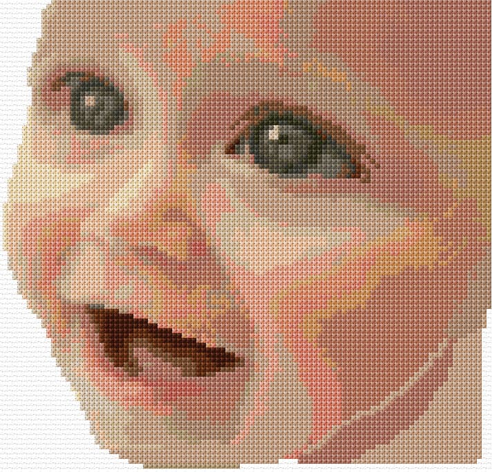 Baby Smile free cross-stitch pattern