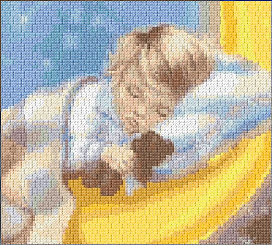 Good Night free cross-stitch pattern