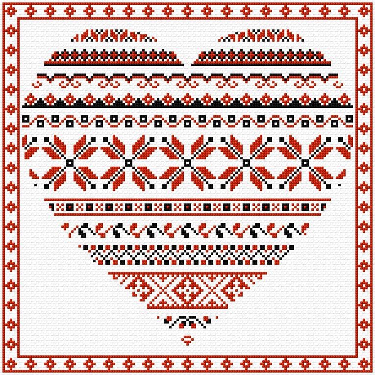 Love Ukraine free cross-stitch pattern