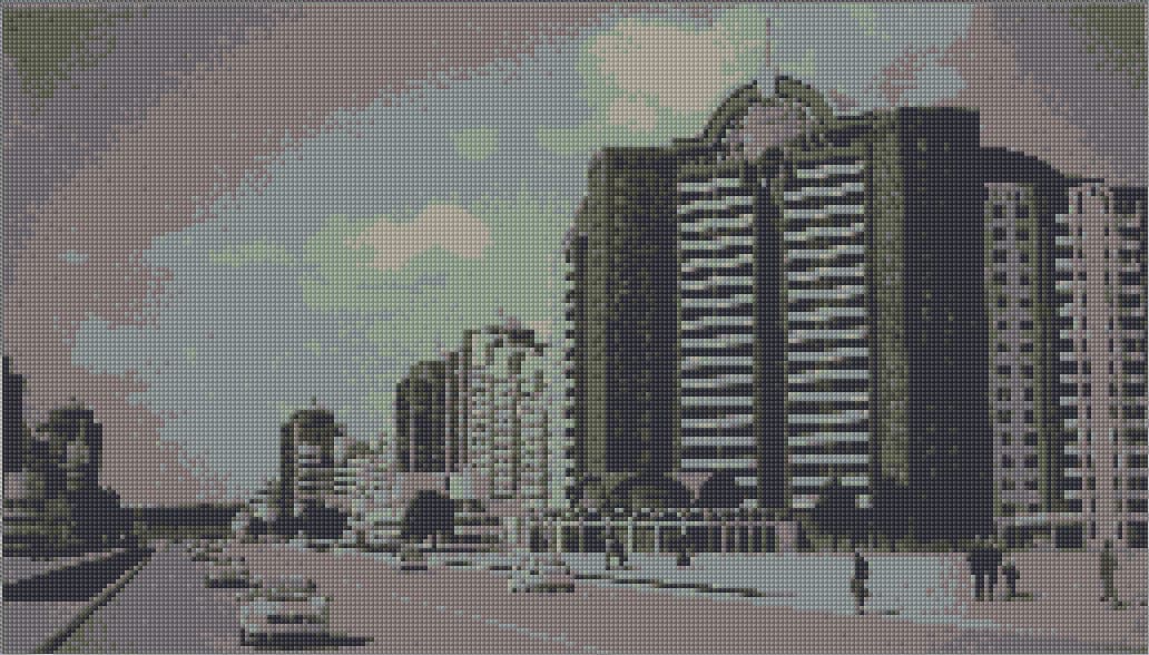 Donezk free cross-stitch pattern