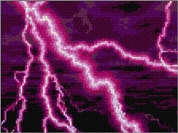 Lightning free cross-stitch pattern