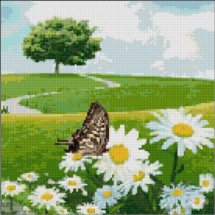 Summer free cross-stitch pattern