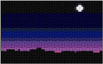 Night in Desert free cross-stitch pattern