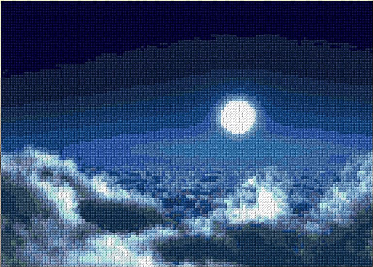 Night free cross-stitch pattern