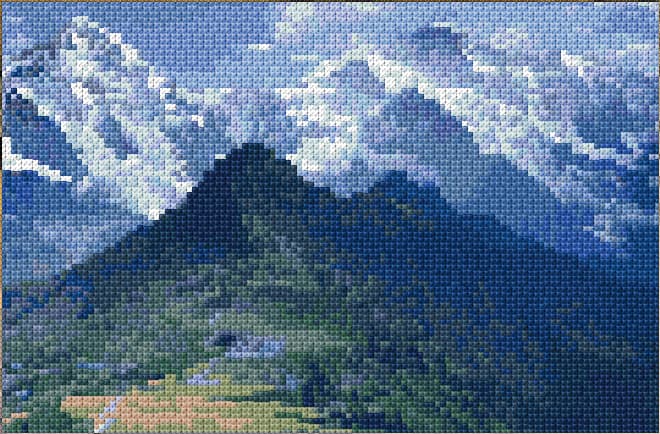 Mounteen free cross-stitch pattern