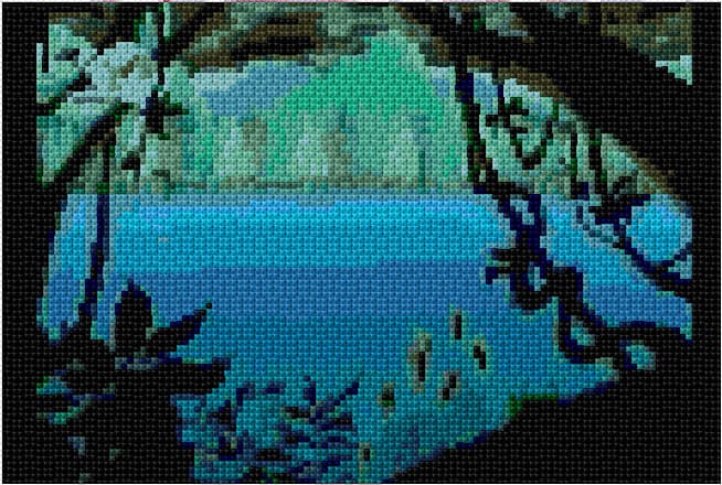 Jungle free cross-stitch pattern