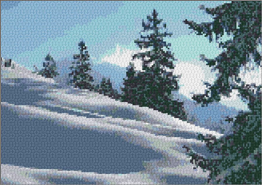 Winter free cross-stitch pattern