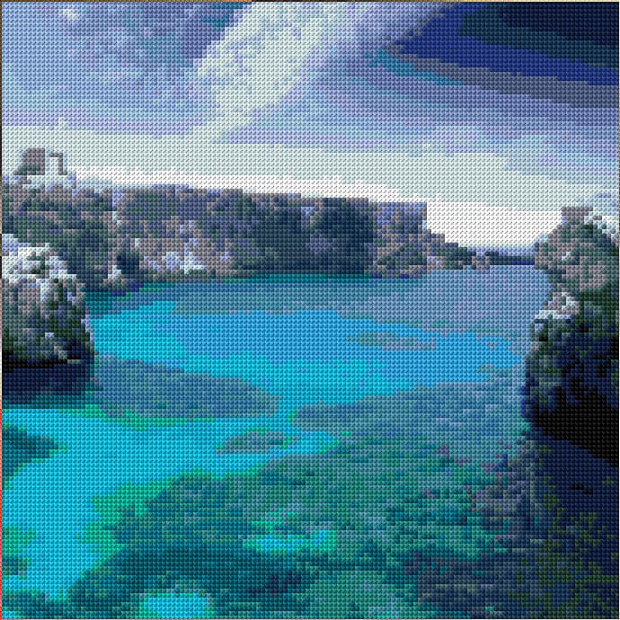 Malta Blue Lagoon free cross-stitch pattern