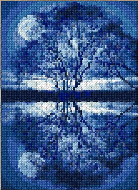 Reflection free cross-stitch pattern