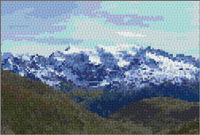 Alps free cross-stitch pattern