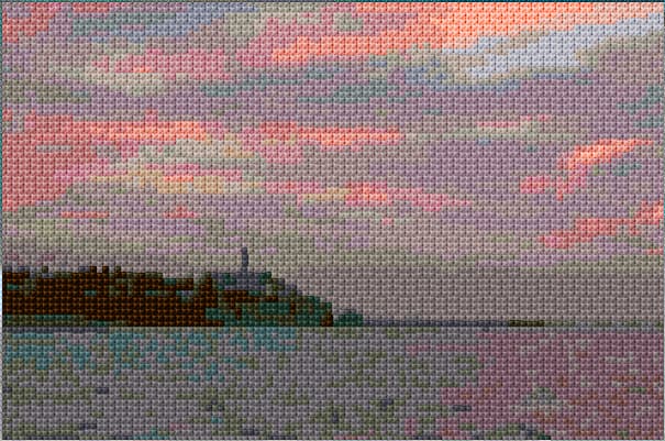 Pink Sunset free cross-stitch pattern