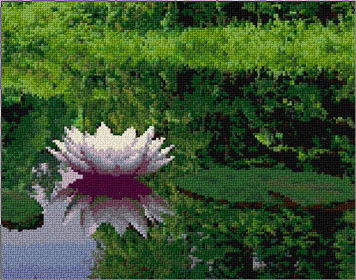 Lake free cross-stitch pattern