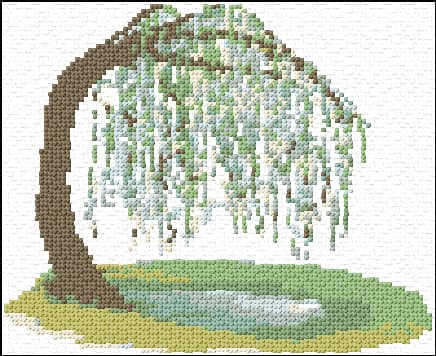 Willow Tree free cross-stitch pattern