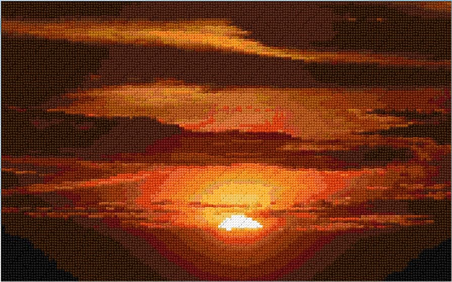 Sunset free cross-stitch pattern
