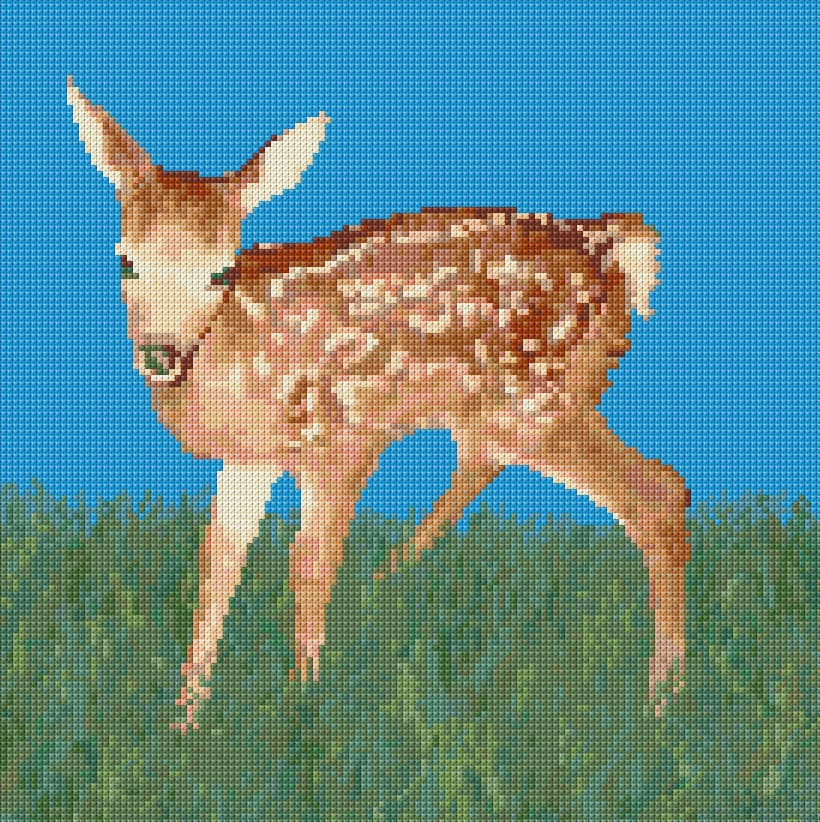 Fawn free cross-stitch pattern