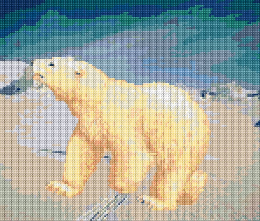 Polar Bear free cross-stitch pattern
