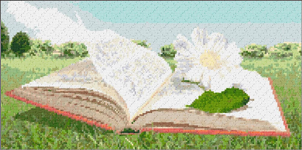 Calmness free cross-stitch pattern