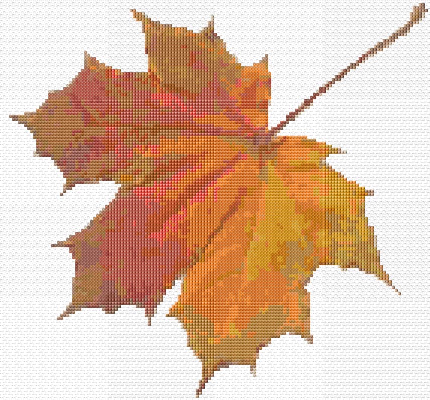 Maple Leaf free cross-stitch pattern