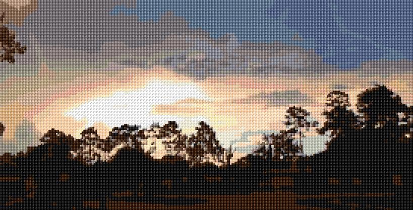 Evening Sky free cross-stitch pattern