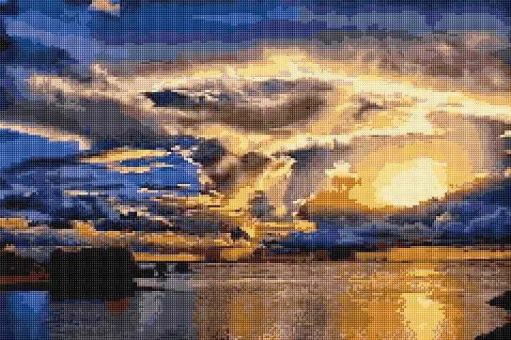 Heaven and Earth free cross-stitch pattern