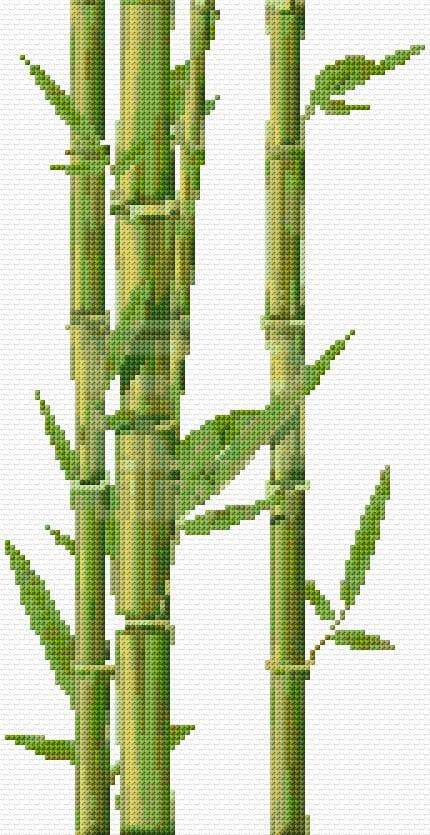 Bamboo free cross-stitch pattern