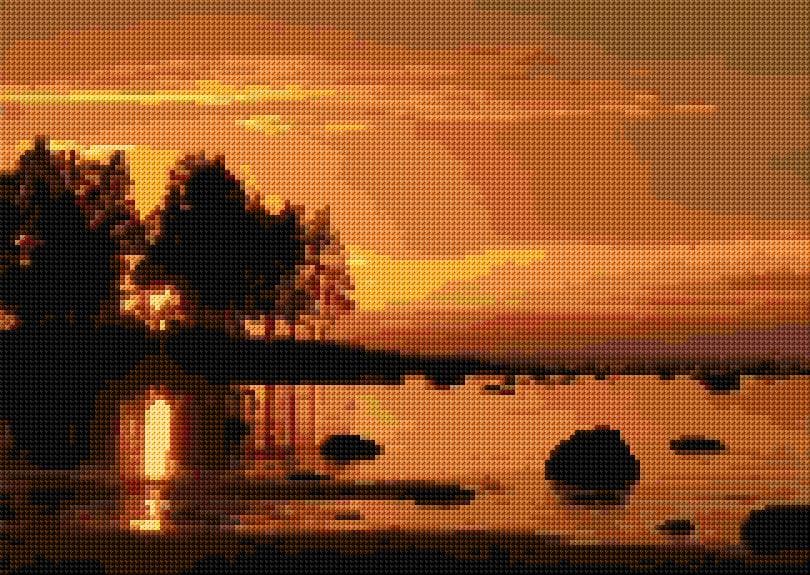 Sunset free cross-stitch pattern