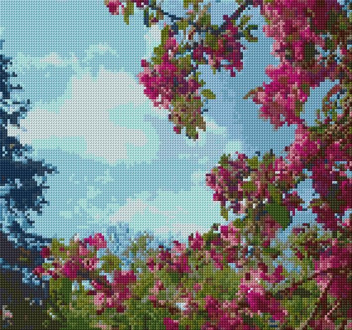 Spring free cross-stitch pattern