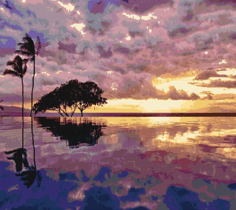 Reflection free cross-stitch pattern