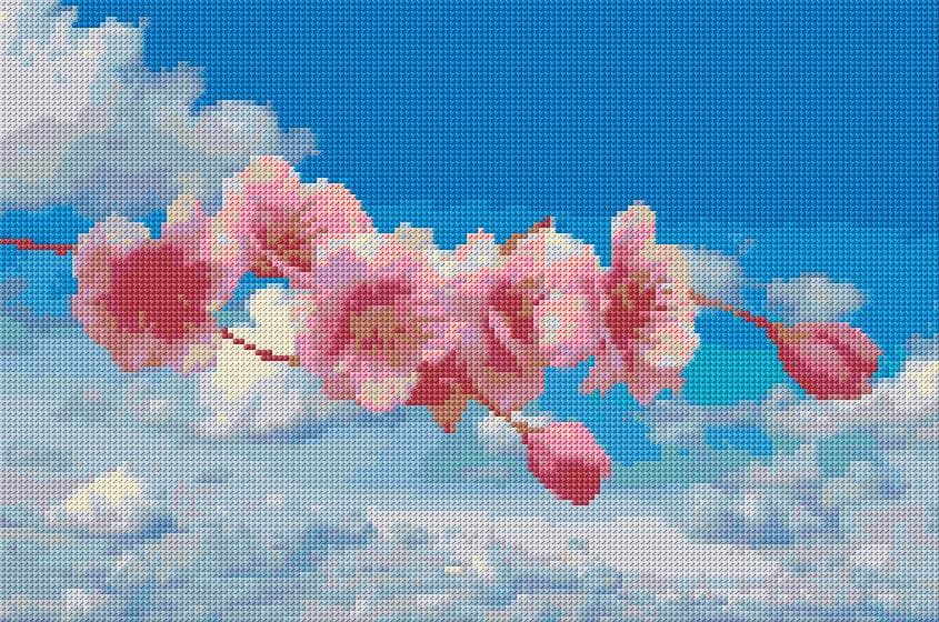 Cherry Blossom free cross-stitch pattern