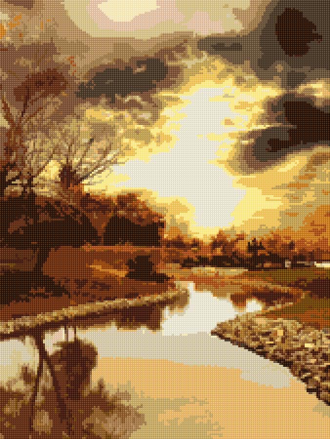 Sunset free cross-stitch pattern