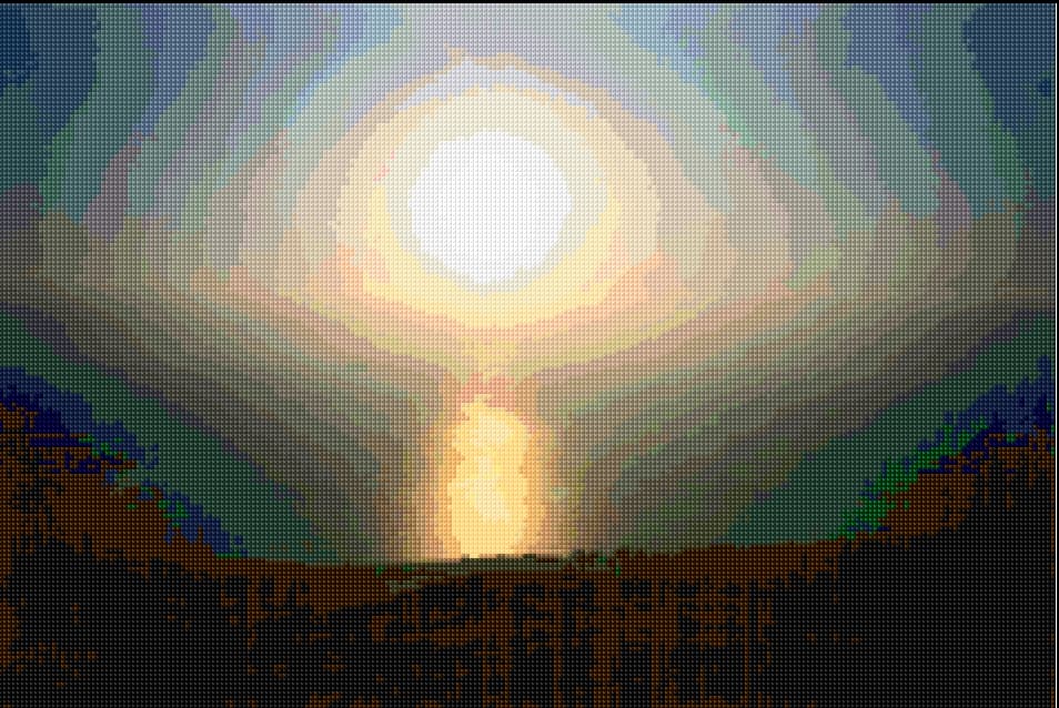 Sunset Above the Sea free cross-stitch pattern