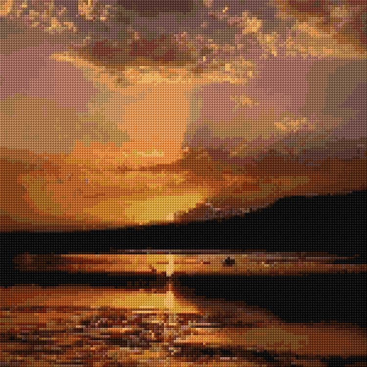 Sunset free cross-stitch pattern