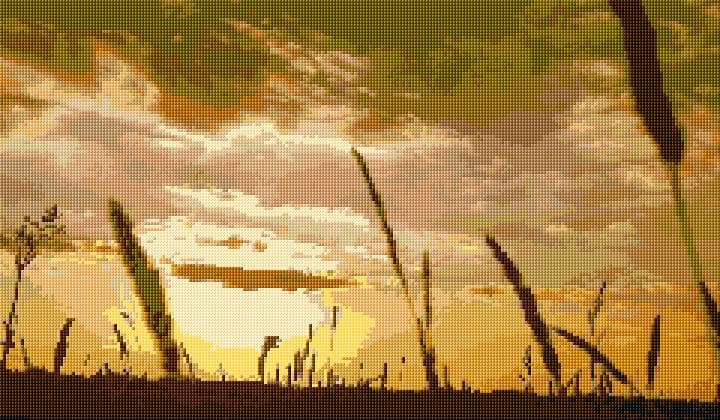 Sunset free cross-stitch pattern