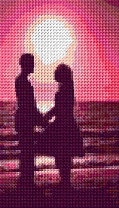 Love free cross-stitch pattern