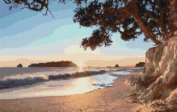 Sunset free cross-stitch pattern