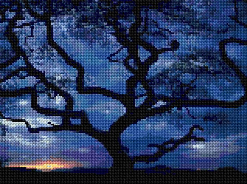Tree free cross-stitch pattern
