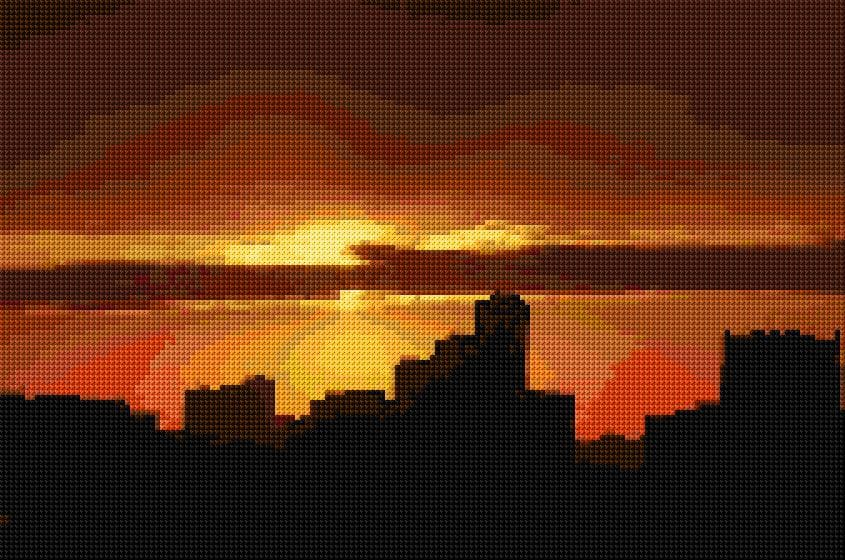 Night free cross-stitch pattern