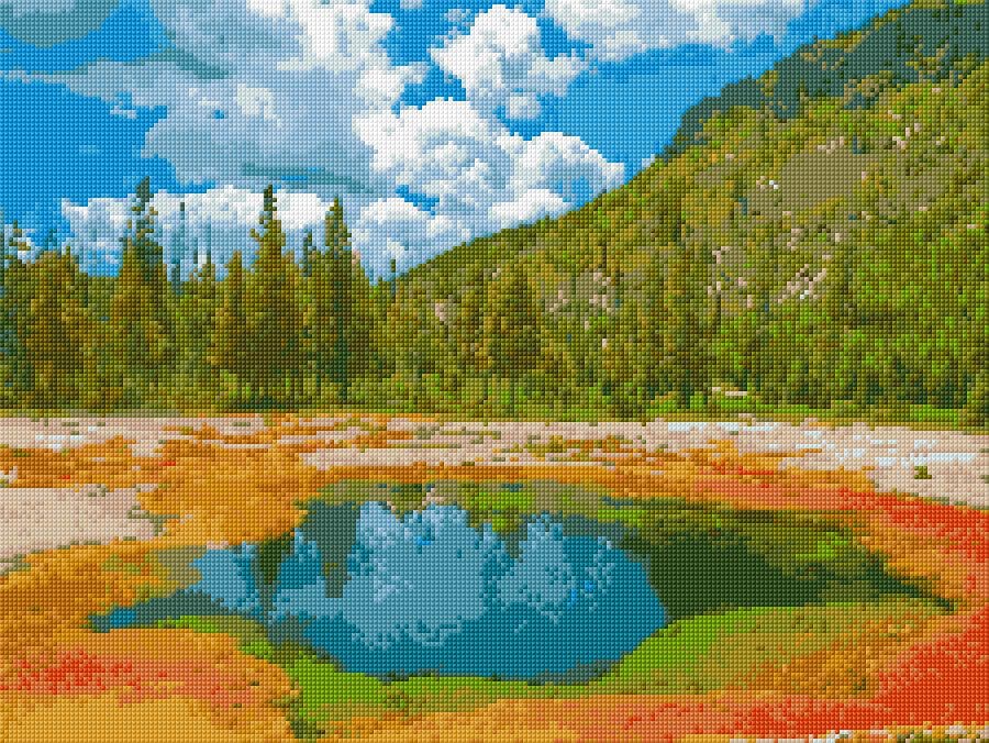 Yellow Stone Park free cross-stitch pattern