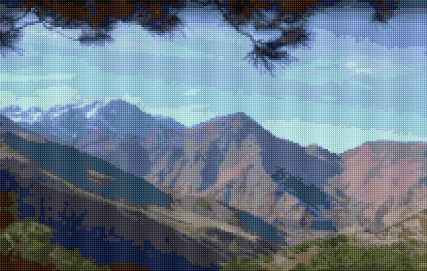 Atlas Mountain free cross-stitch pattern