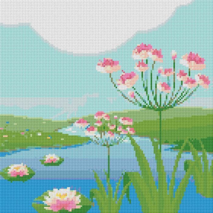 Morning free cross-stitch pattern