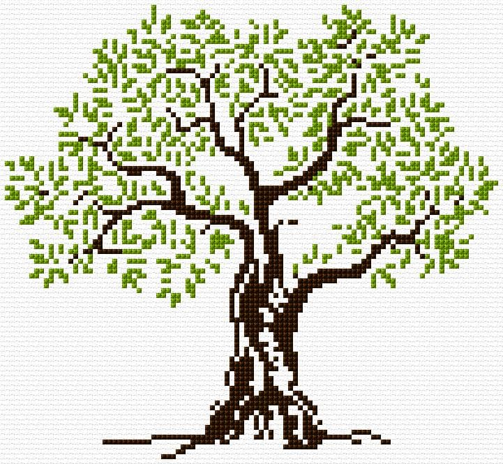 Tree free cross-stitch pattern