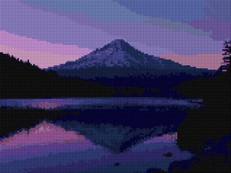 Reflection free cross-stitch pattern