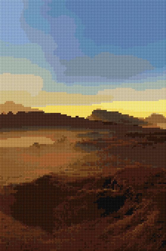 Desert free cross-stitch pattern