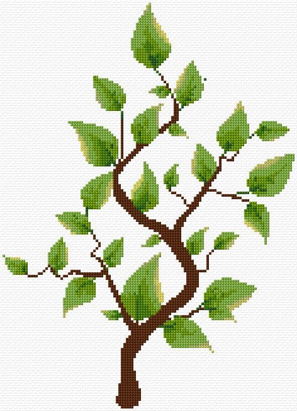 Tree free cross-stitch pattern