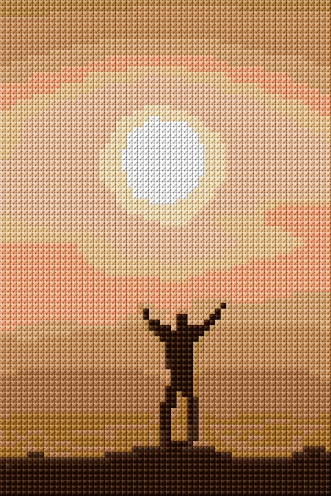 Love free cross-stitch pattern