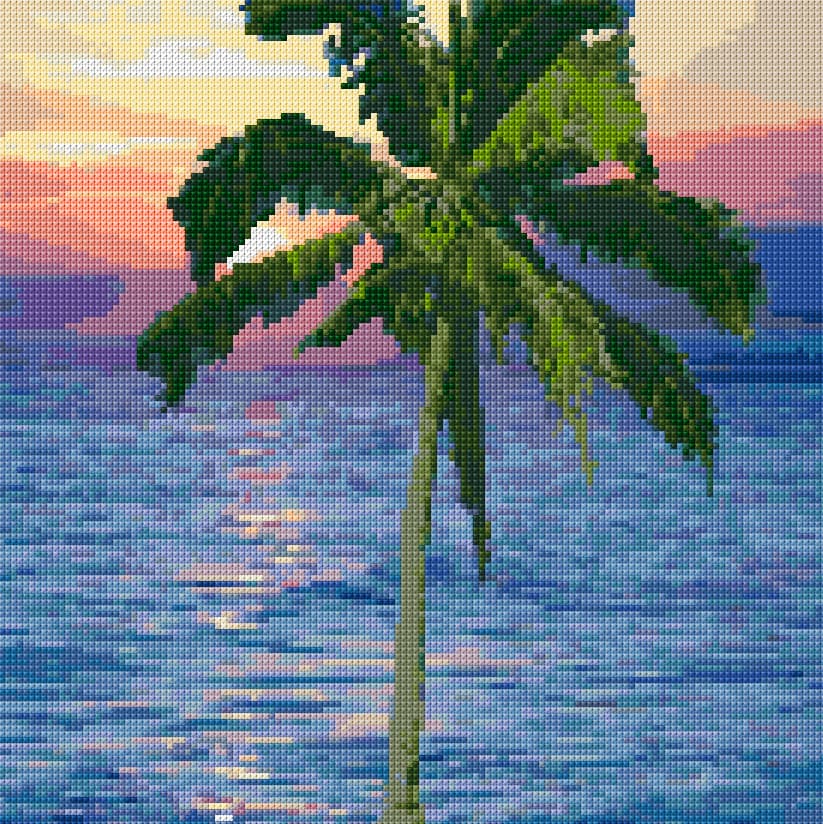 Palm free cross-stitch pattern