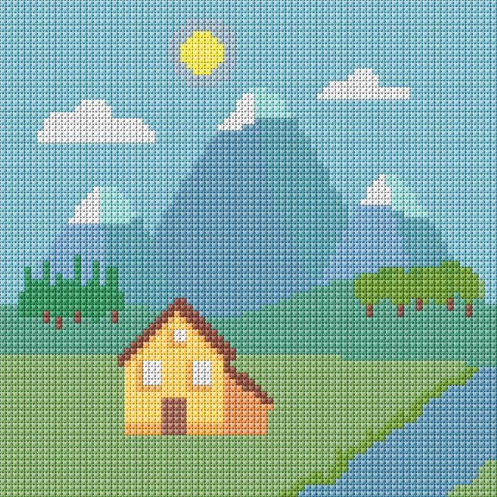 Mounteen free cross-stitch pattern